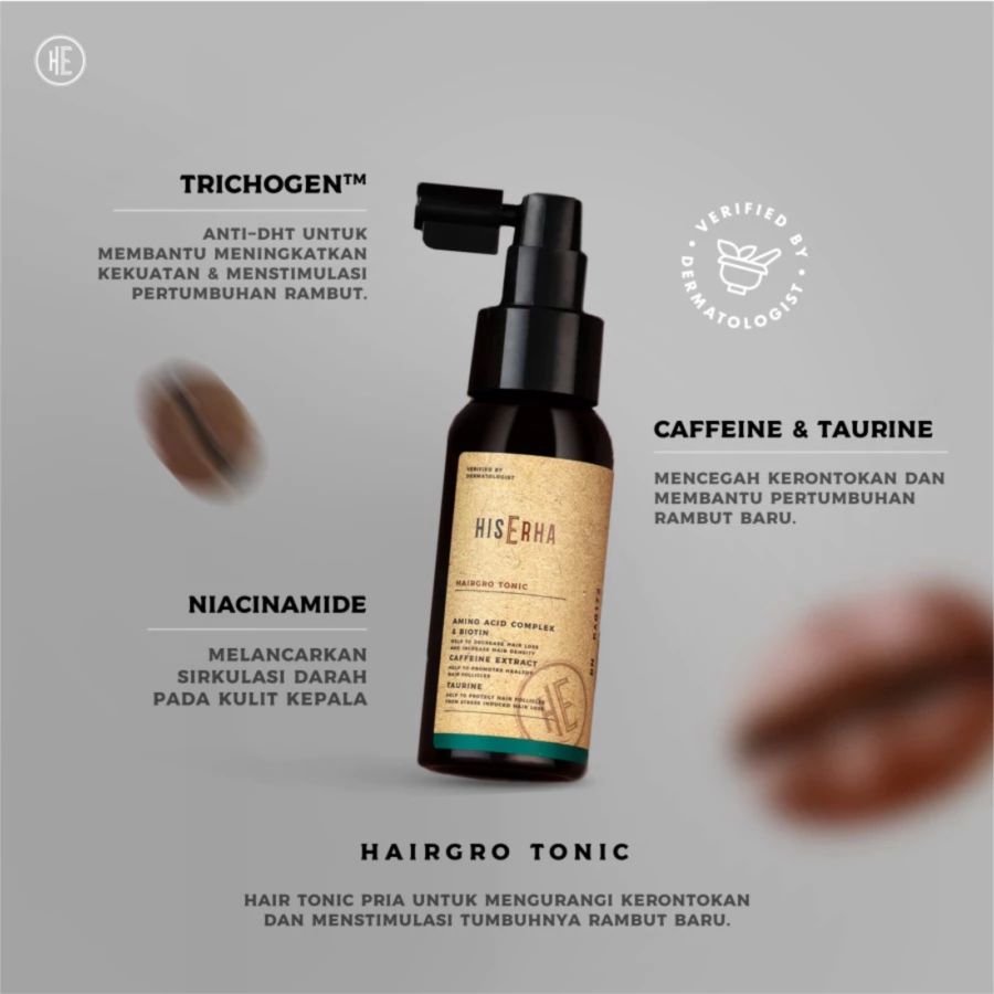 His Erha Hairgro Tonic Perawatan Rambut 60ml