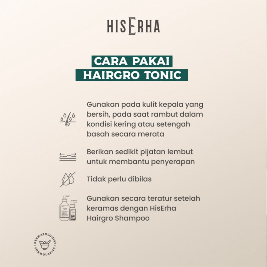 His Erha Hairgro Tonic Perawatan Rambut 60ml