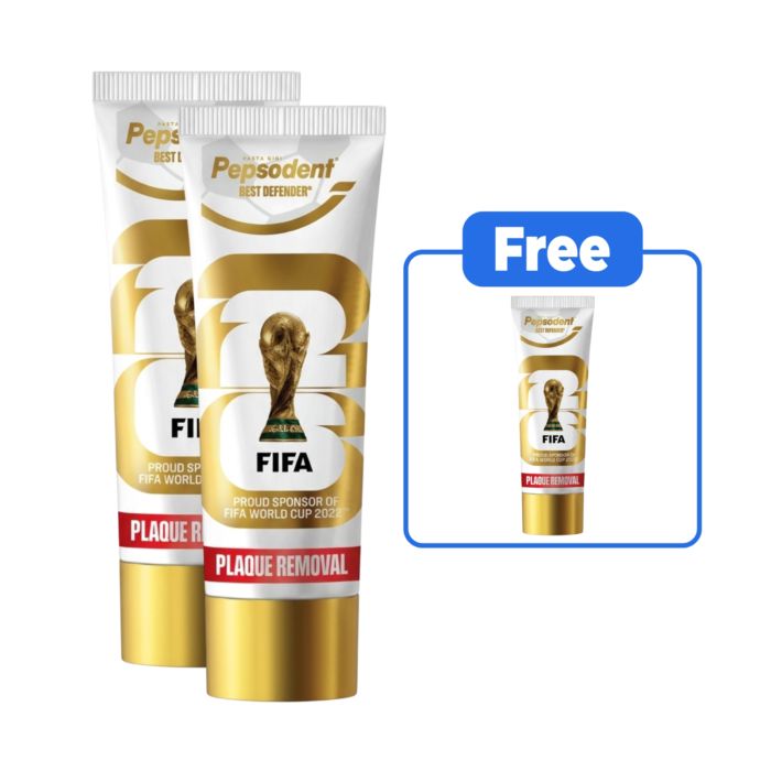 [FIFA Exclusive] Buy 2 Pepsodent Best Defender Plaque Removal Toothpaste 95gram + Free Plaque Removal Toothpaste 95gram