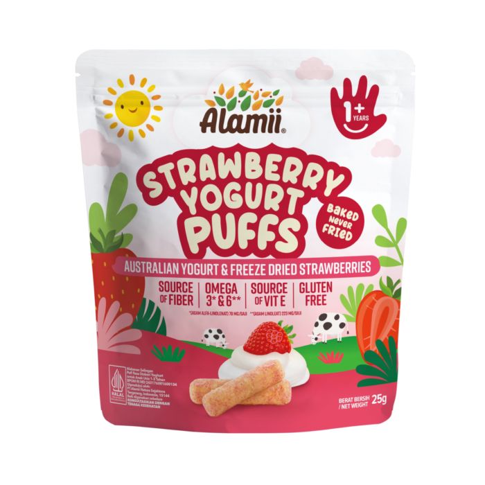 Alamii Strawberry Yogurt Puffs Snack Bayi