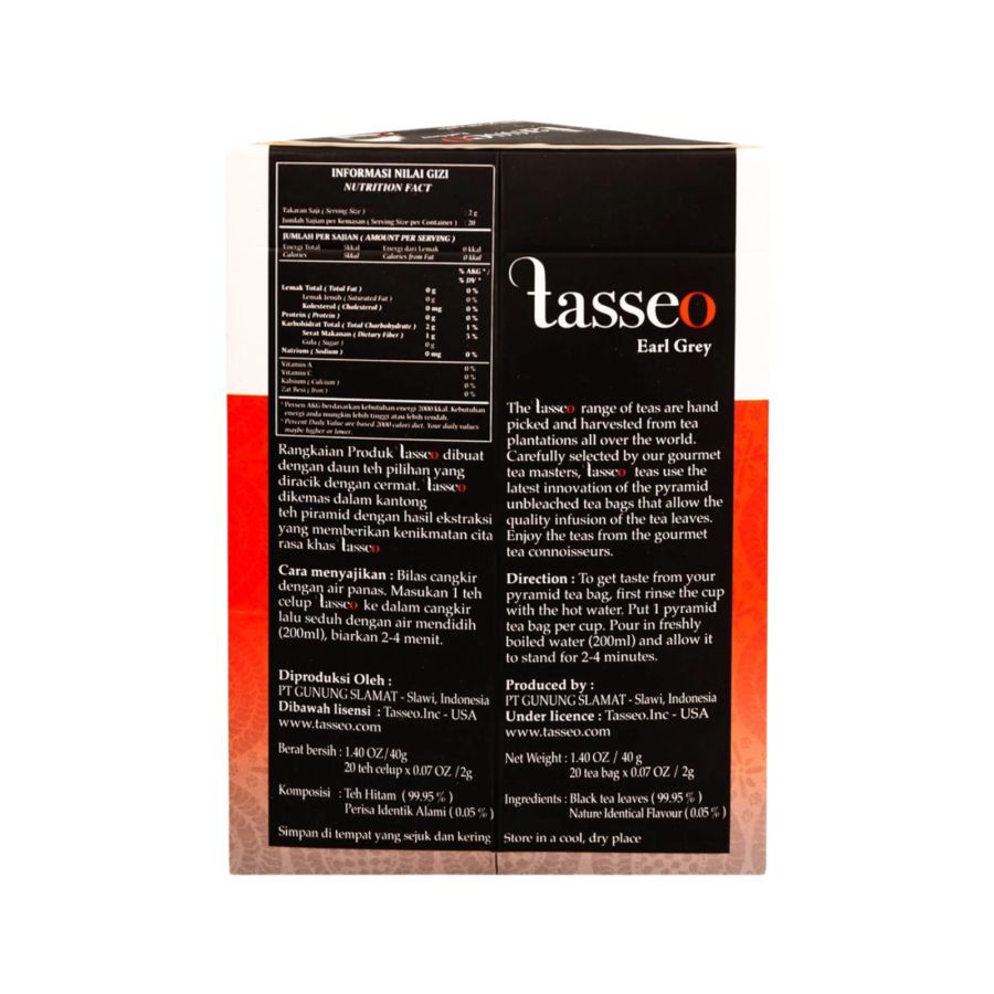 Tasseo Earl Grey Premium Tea Bag 20bags