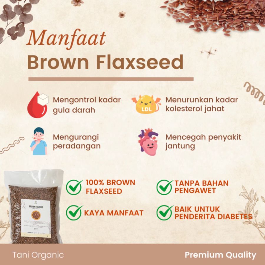 Tani Organic Brown Flaxseed 250gram