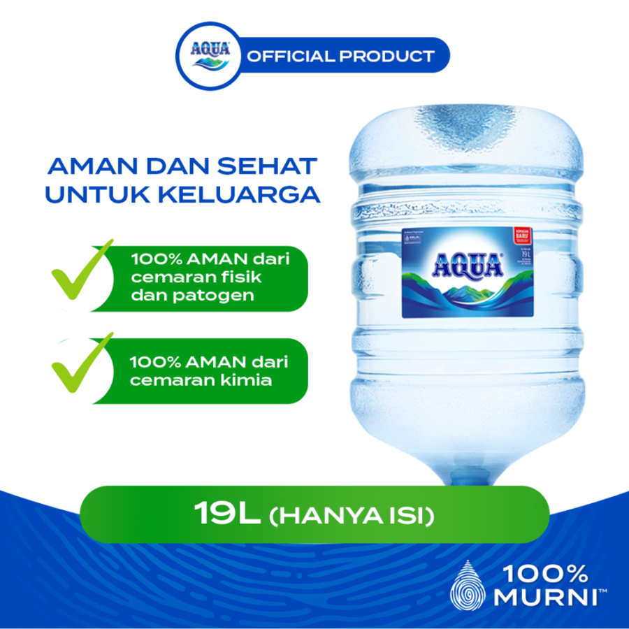 REFILL AQUA Mineral Water Galon 19liter