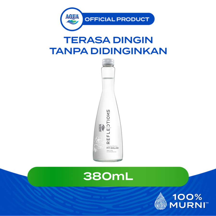 AQUA Reflections Still Water Glass Bottle 380ml
