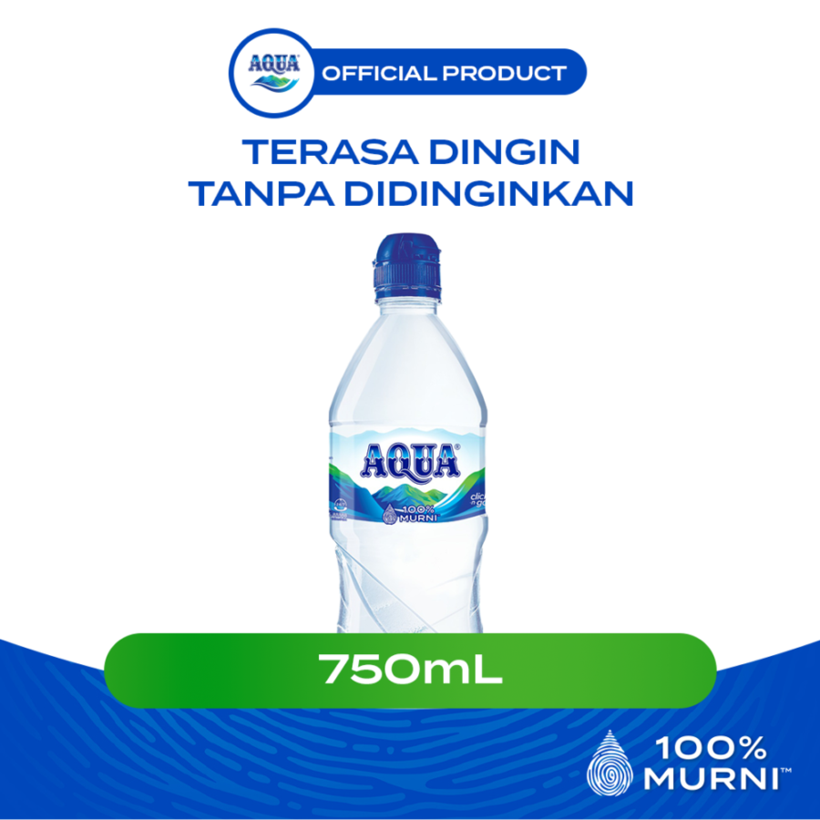 AQUA Click n Go Air Mineral Botol 750ml