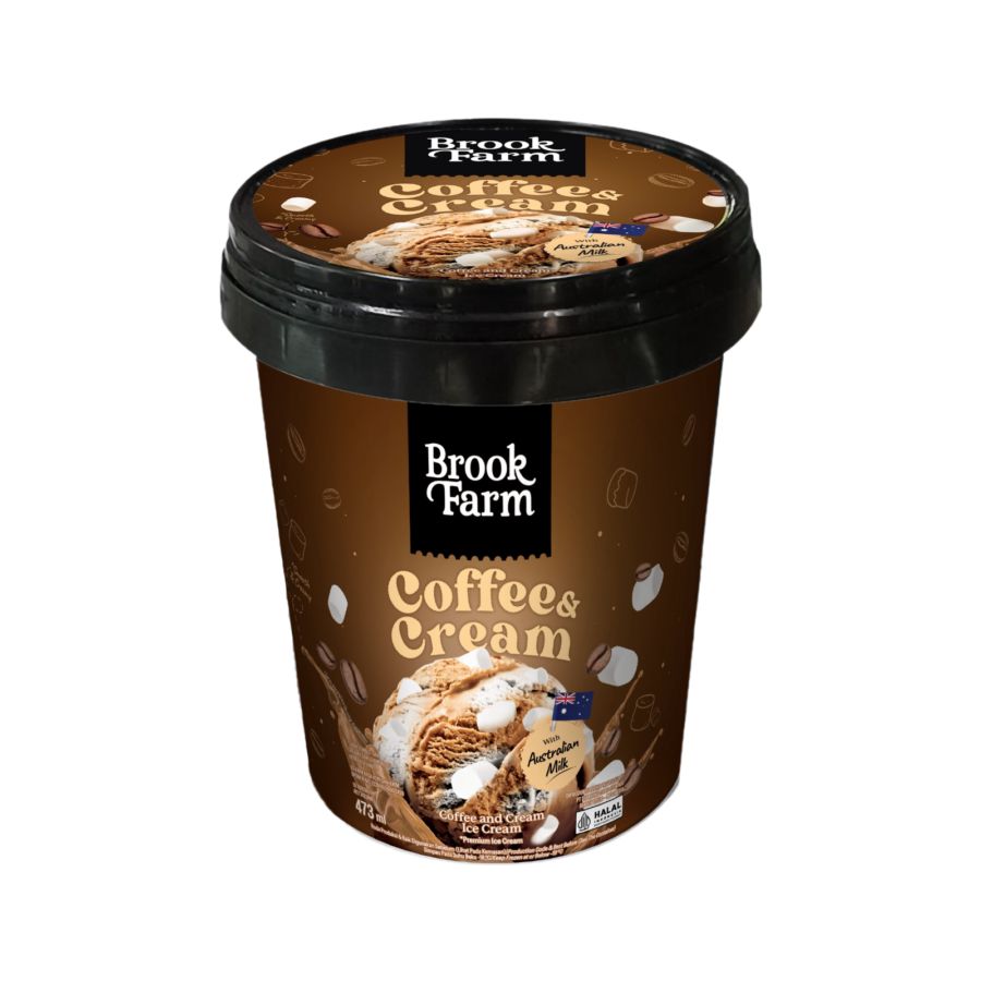 Brookfarm Ice Cream Coffee & Cream 473ml 1pcs
