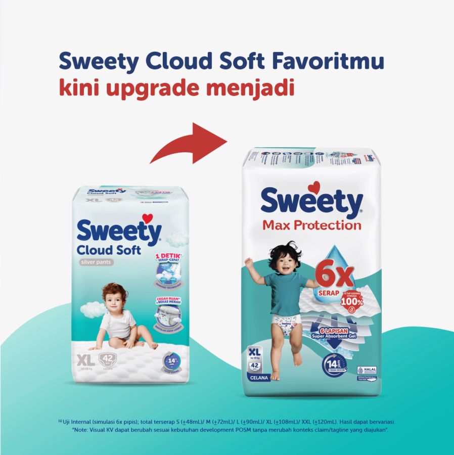 Sweety Max Protection Pants Diapers XL42 1pack