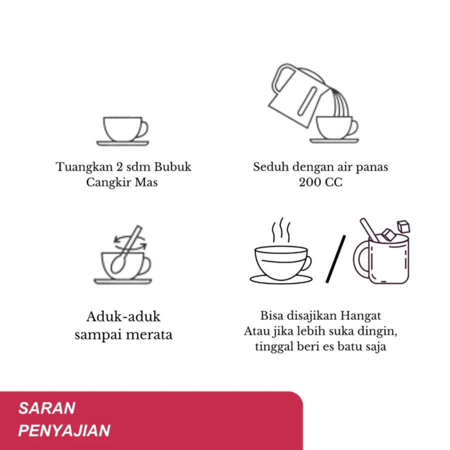 Cangkir Mas Jahe Merah Original Sachet 5 sachets x 25 gr 1pack