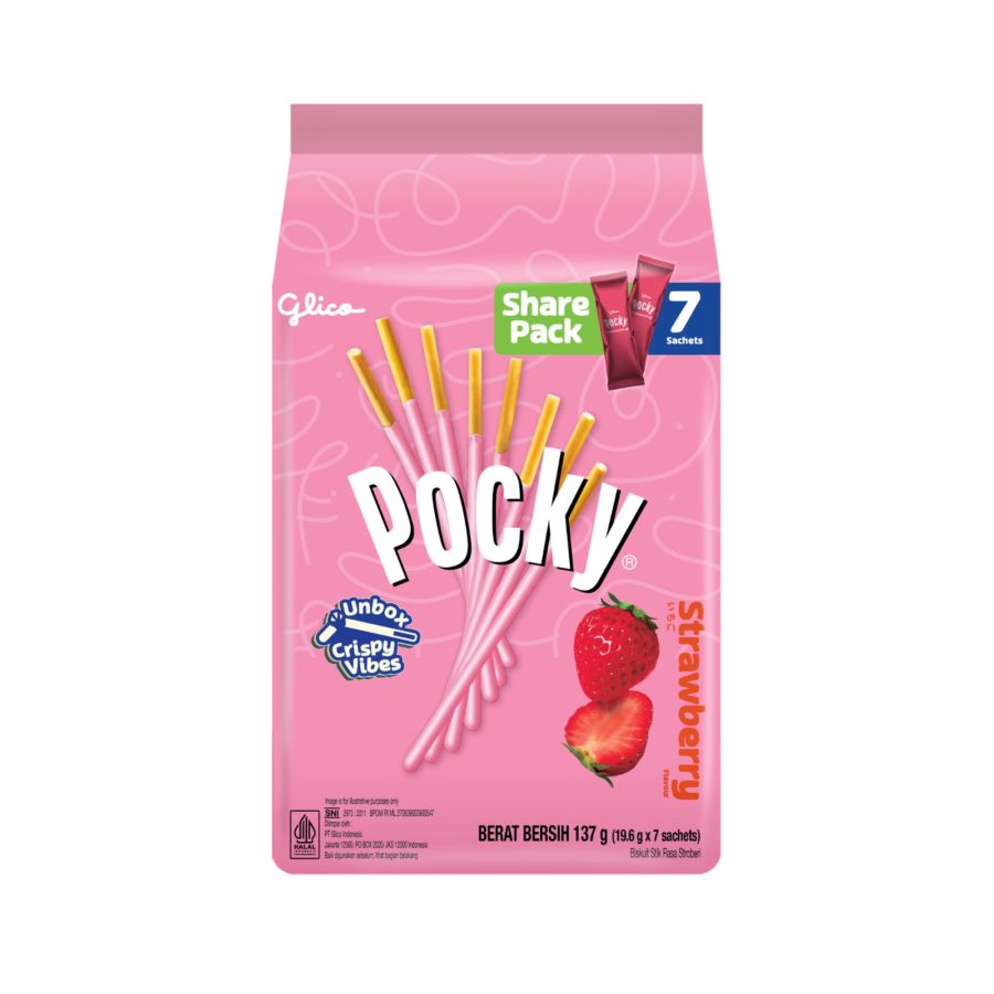 Pocky Strawberry Flavour Share Pack 1pcs