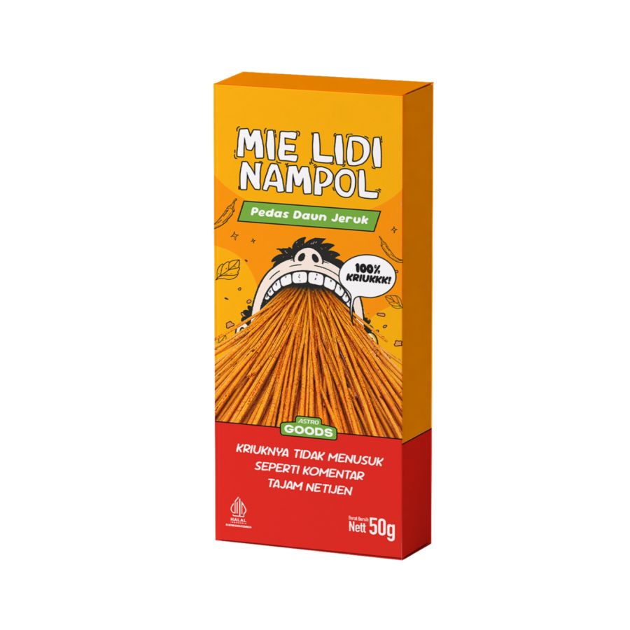 Mie Lidi Nampol Pedas Daun Jeruk Astro Goods 50 gram 1pcs