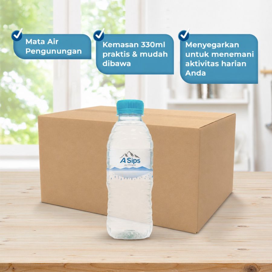 Air Mineral ASips Dus 330ml 24pcs