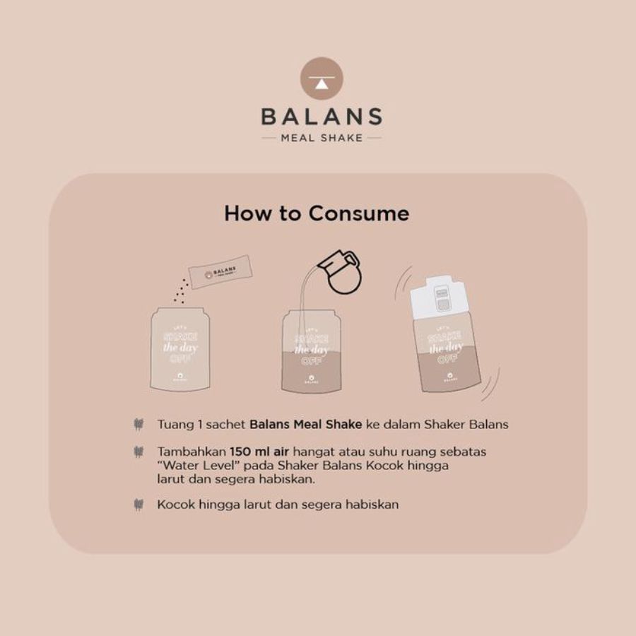 Balans Meal Shake UYU Series Choco Oat 12 Sachets 1pcs