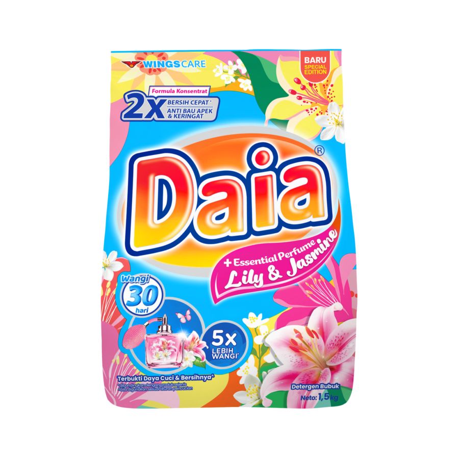 Daia Essential Parfume Lily & Jasmine Deterjen Bubuk 1500gram