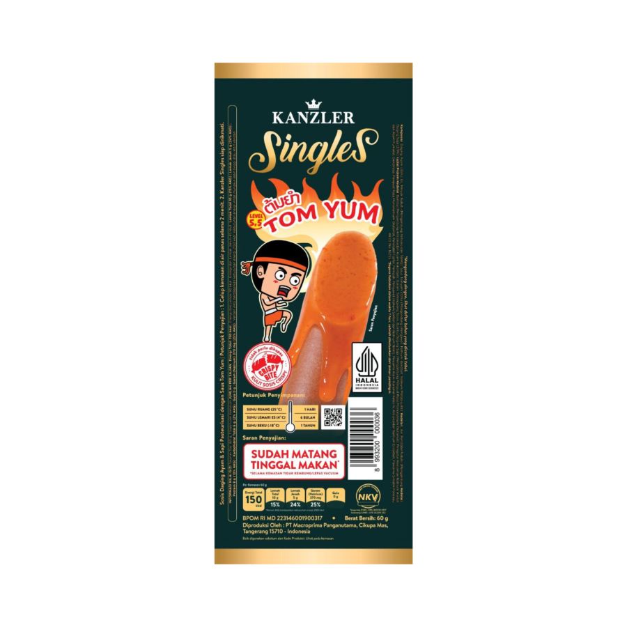 Kanzler Singles Sosis Tom Yum 60gram