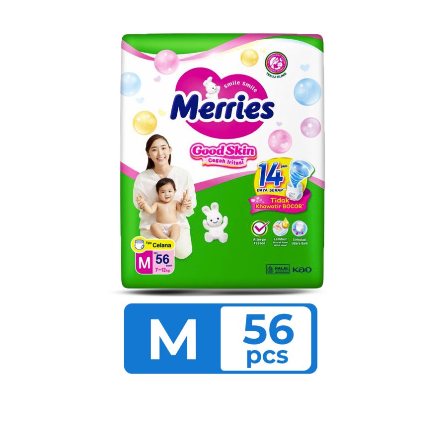 Merries Good Skin Pants Diapers M56 1pcs