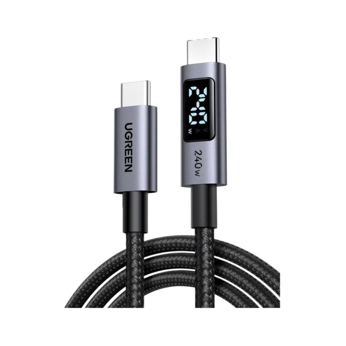 Ugreen Digital Display Cable Type C to Type C 240 Watt Nylon 3 M Black
