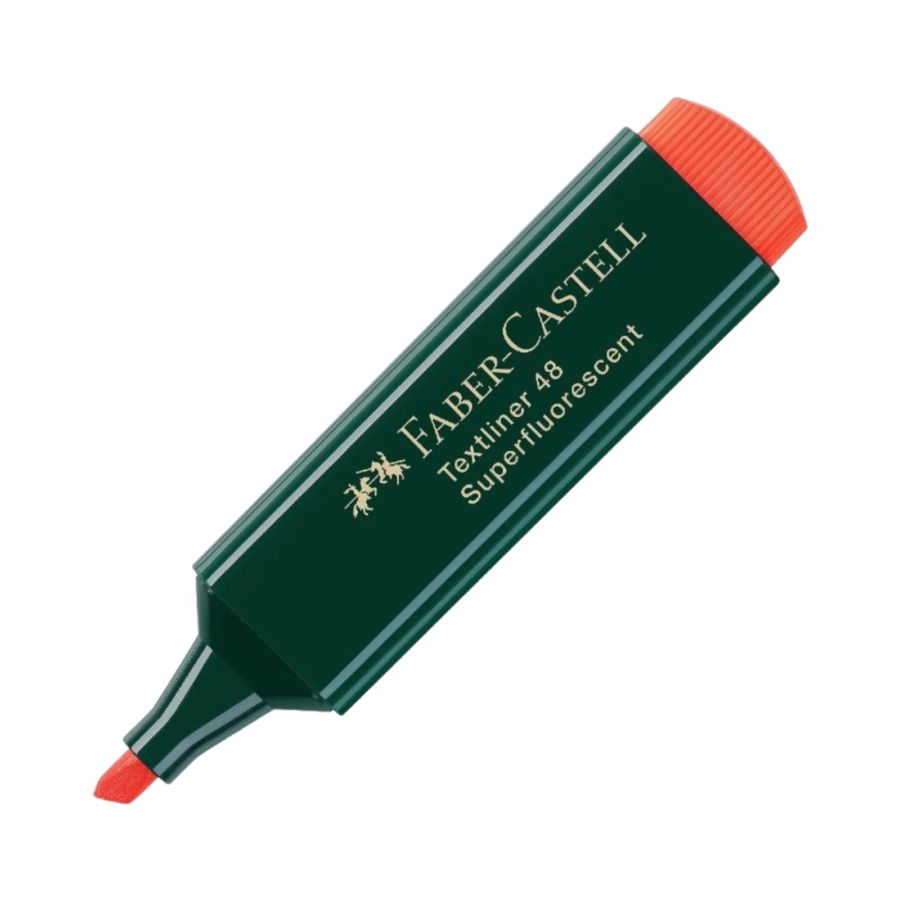 Faber-Castell Opaque Textliner 48 Superfluorescent Orange Highlighter 1pcs
