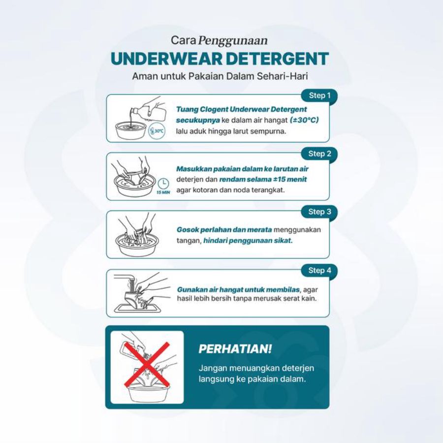 Clogent Underwear Detergent Lavender Deterjen Cair Khusus Pakaian Dalam Sandalwood 500ml