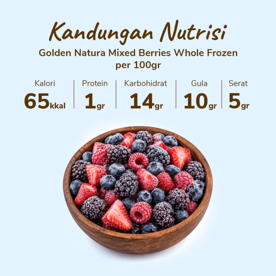 Golden Natura Mixed Berries Whole Frozen 450gram