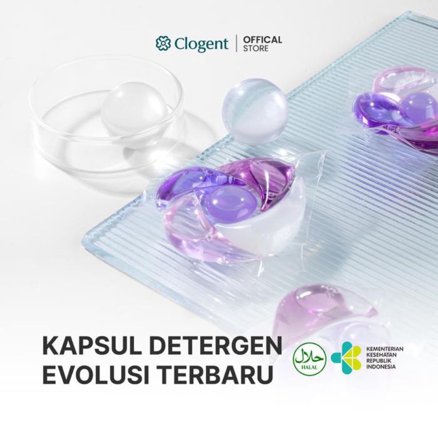 Clogent Laundry Pods Kapsul Rose Deterjen Cair 25kapsul