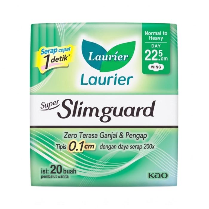 Laurier Super Slimguard Wing 22.5cm Pembalut Kewanitaan