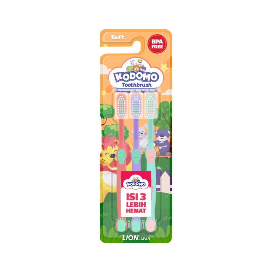 Kodomo Reguler Soft Sikat Gigi Anak 3pcs