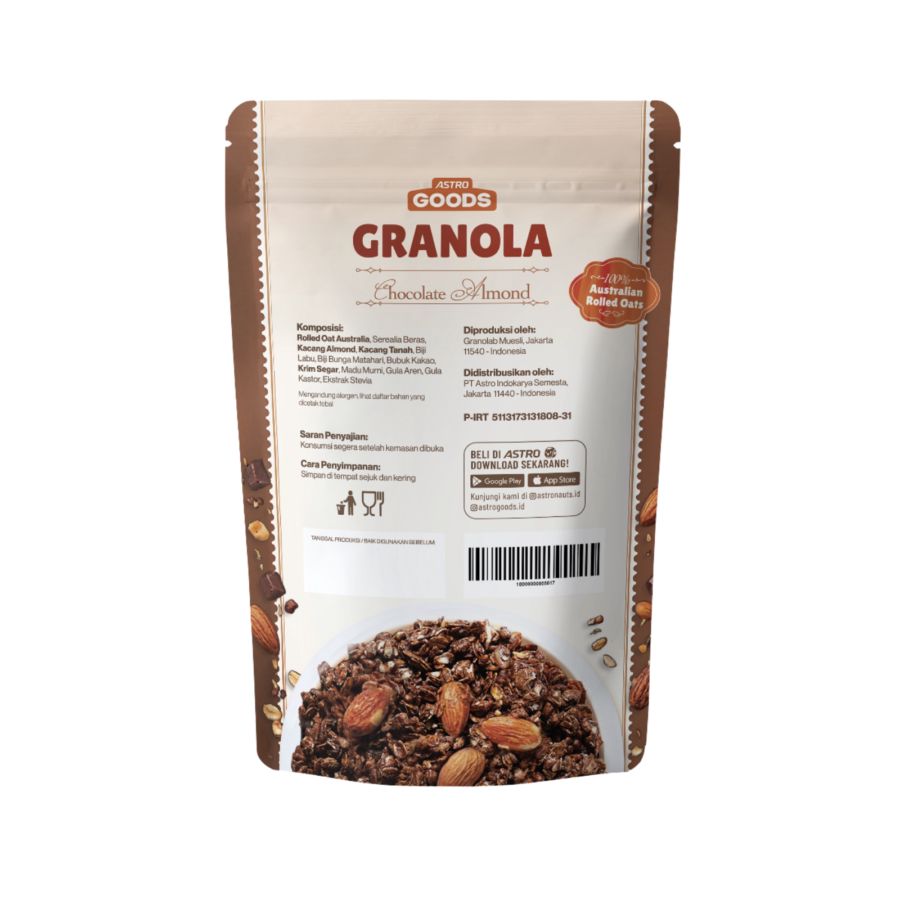 Granola Chocolate Almond Astro Goods 200gram