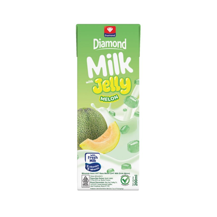 Diamond UHT Milk Jelly Melon 200ml