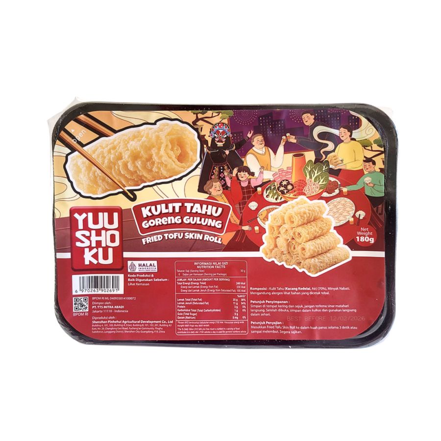 YuuShoKu Kulit Tahu Goreng Gulung 180gram