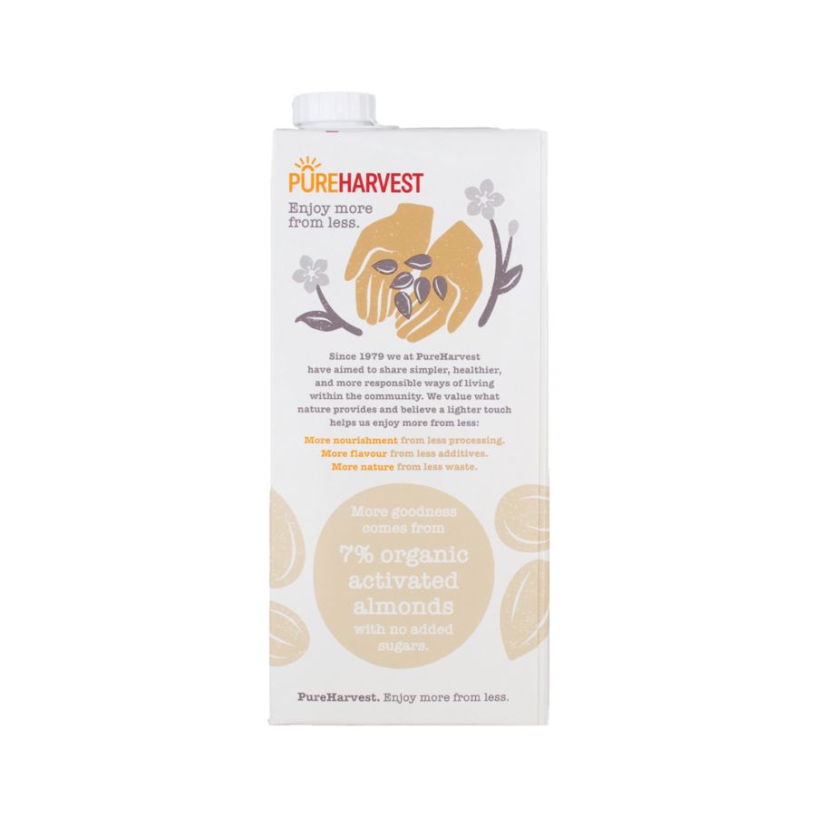 Pure Harvest Almond Milk Unsweetened 1liter