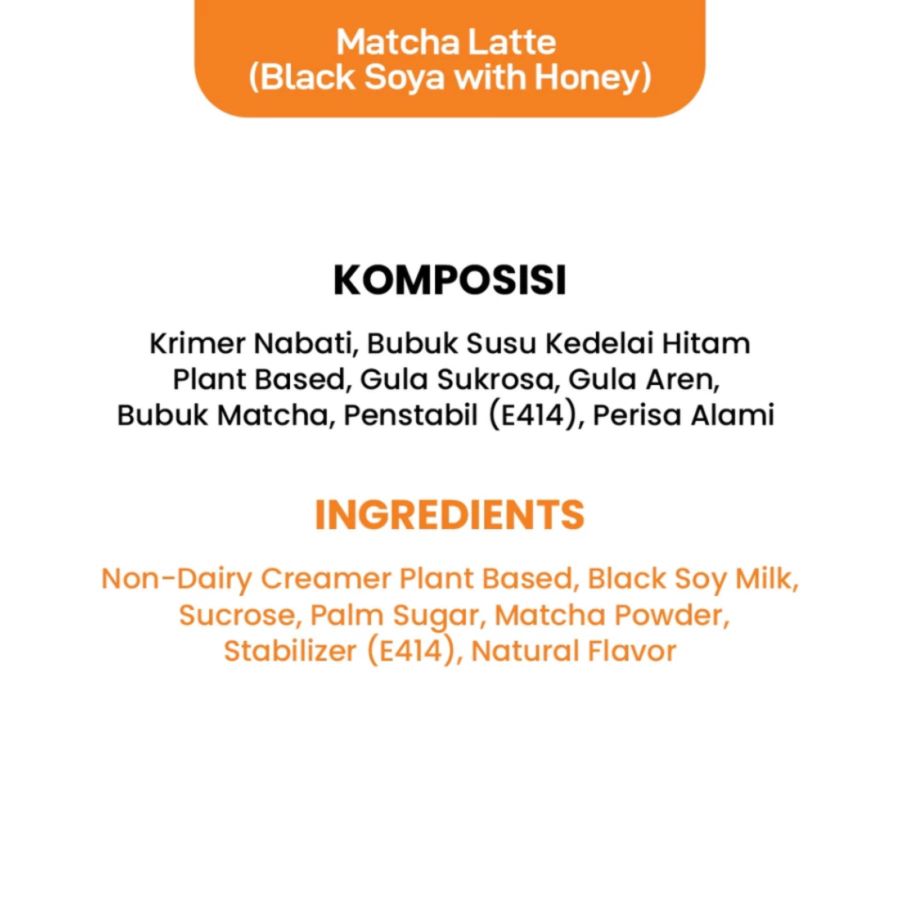 CY Matcha Latte Black Soya with Honey Box 8 sachets 240gram