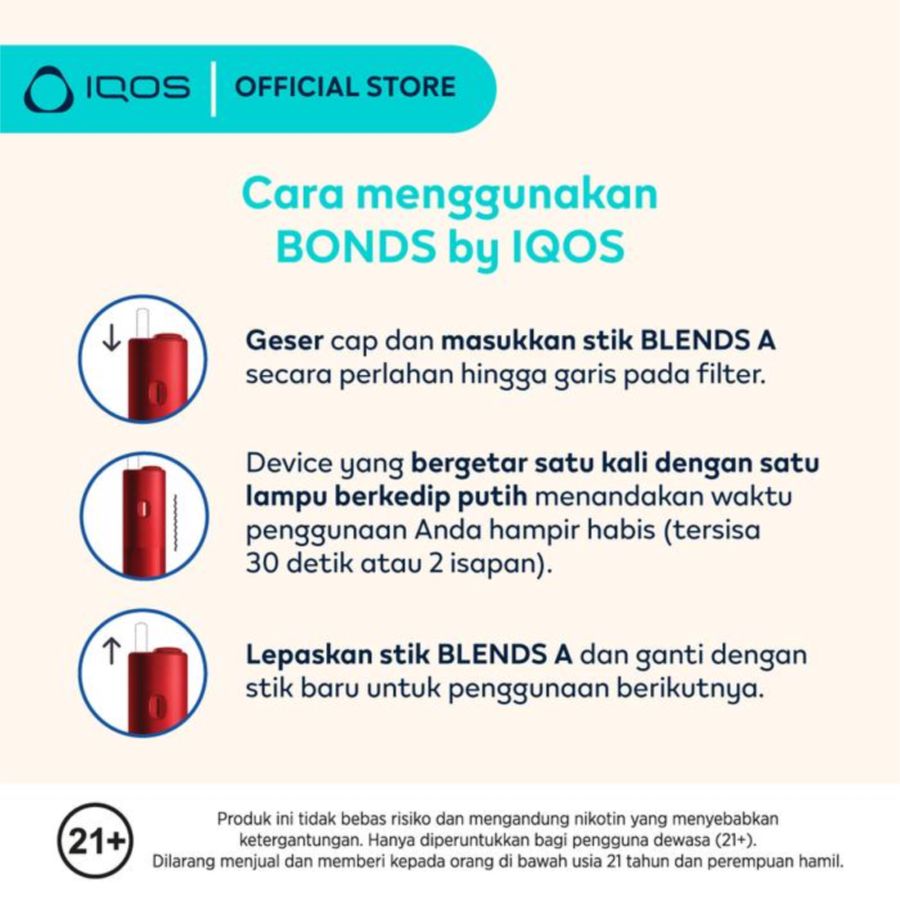 Bonds by Iqos Ruby Red Kit Rokok Elektrik 1pcs