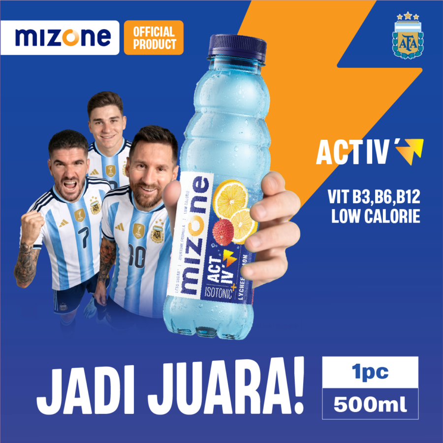 Mizone Activ Lychee Lemon Minuman Isotonik 500ml