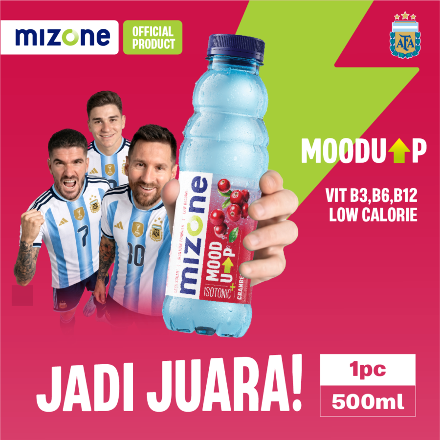 Mizone Mood Up Isotonic Cranberry & White Tea Botol 500ml