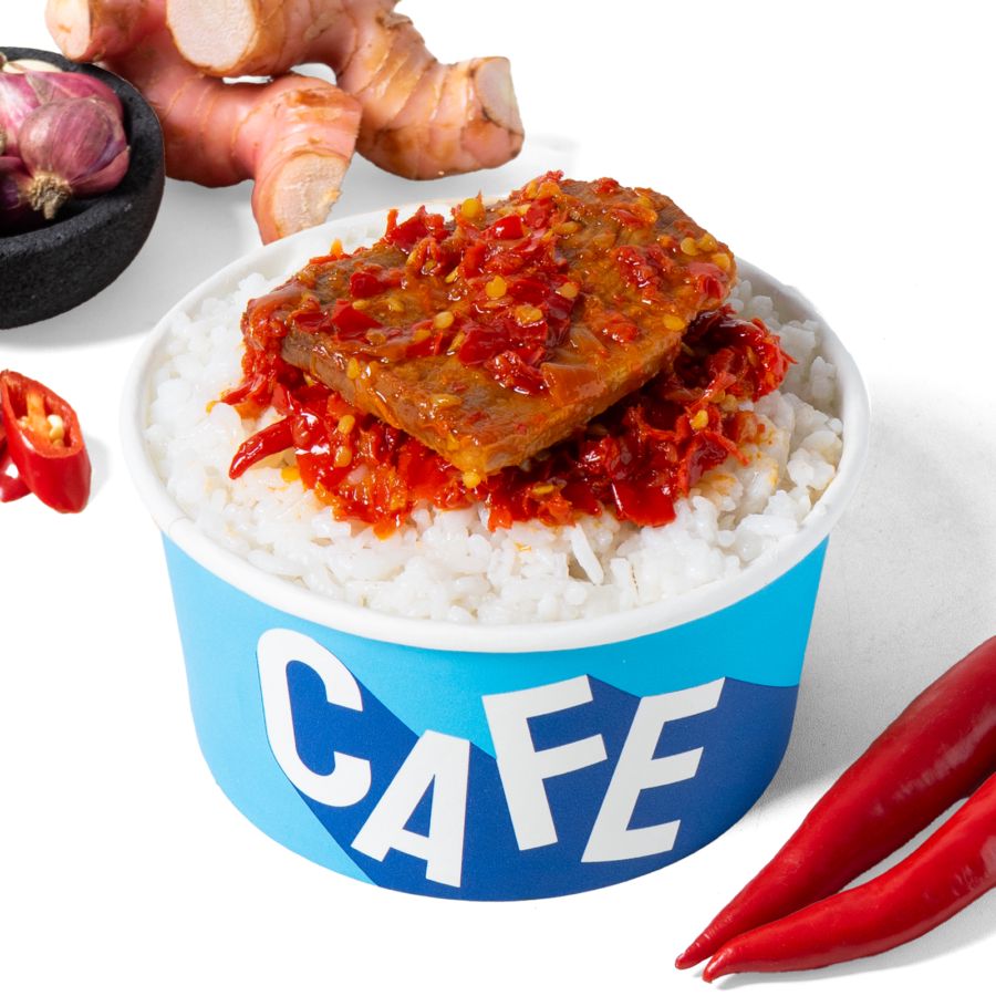 Rice Bowl Dendeng Balado 1pcs