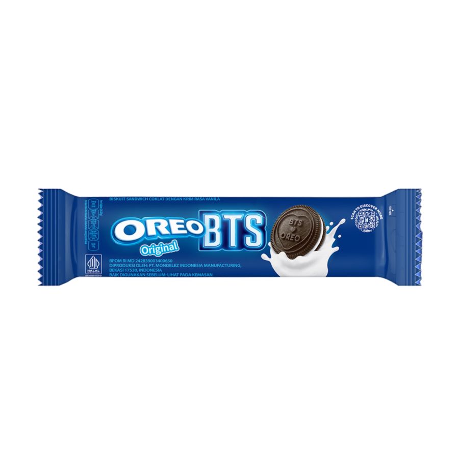 OREO BTS Biskuit Sandwich Coklat dengan Krim Rasa Vanilla 105gram