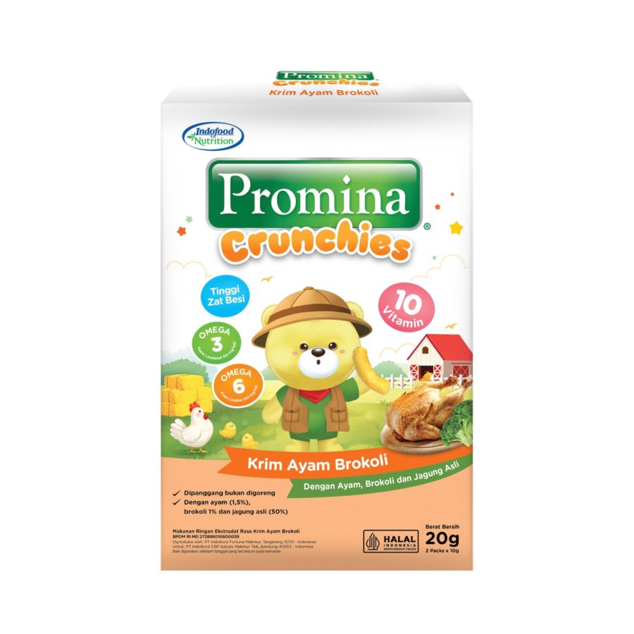 Promina Crunchies Krim Ayam Brokoli Snack Bayi 20gram