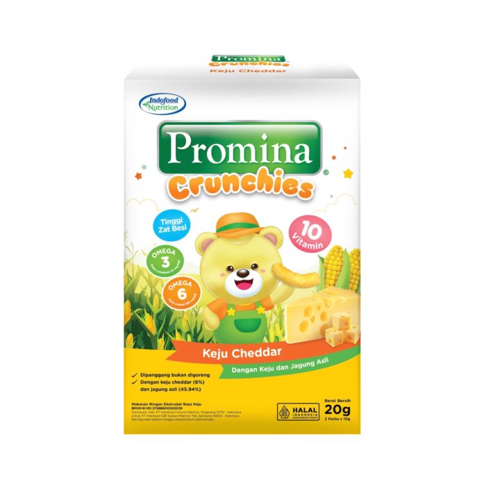 Promina Baby Crunchies Keju Cheddar Snack Bayi 8+ Bulan