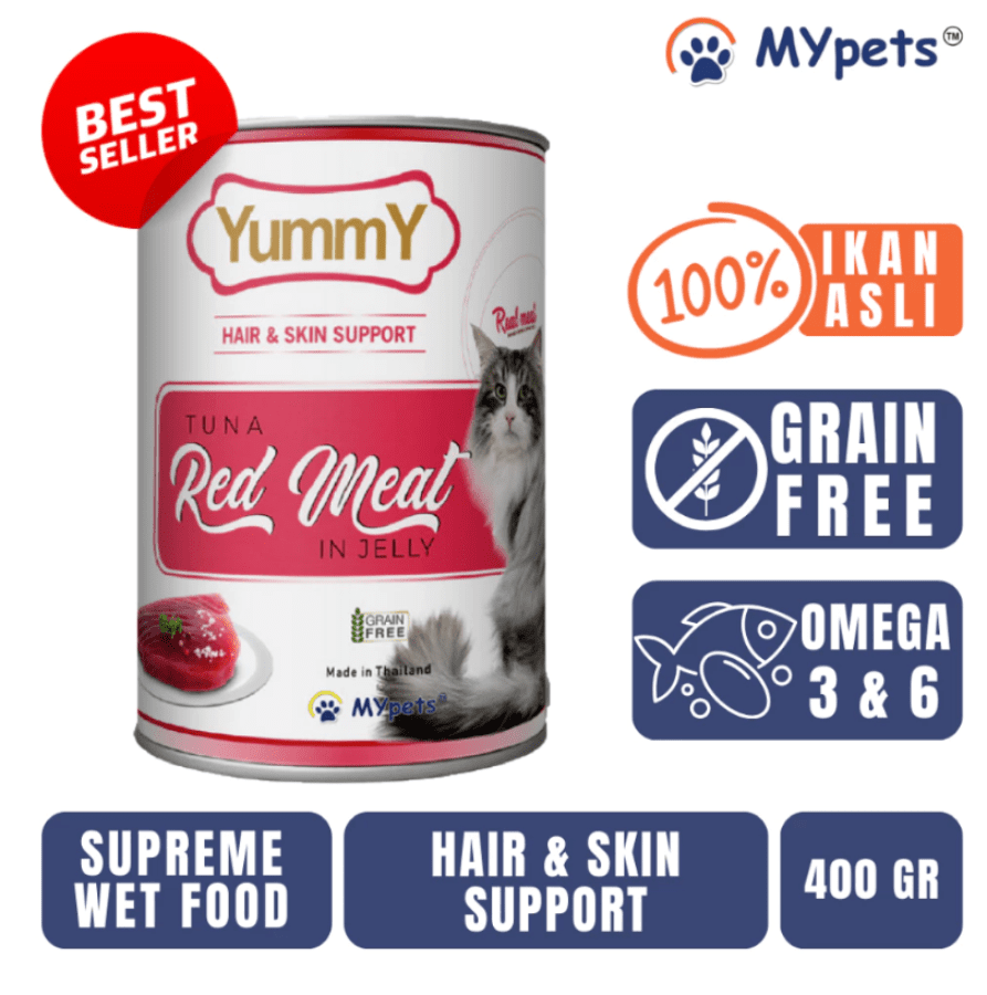 YummY Tuna Red Meat Makanan Kucing Basah Kaleng 400gram