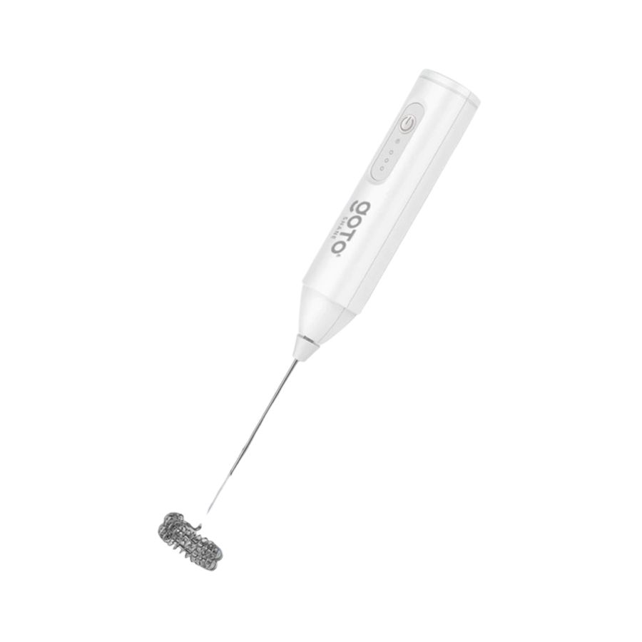 Goto Shane Milk Frother Hand Mixer Portable White 1pcs