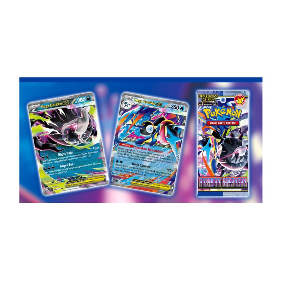 Pokemon Evolusi Mega Ancaman Bayangan Game Kartu Koleksi 1pcs