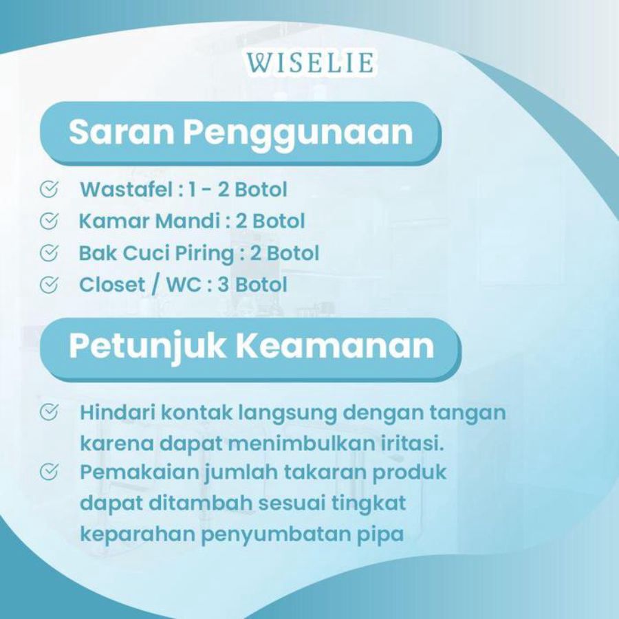 Wiselie Anti Sumbat Pipa 500gram