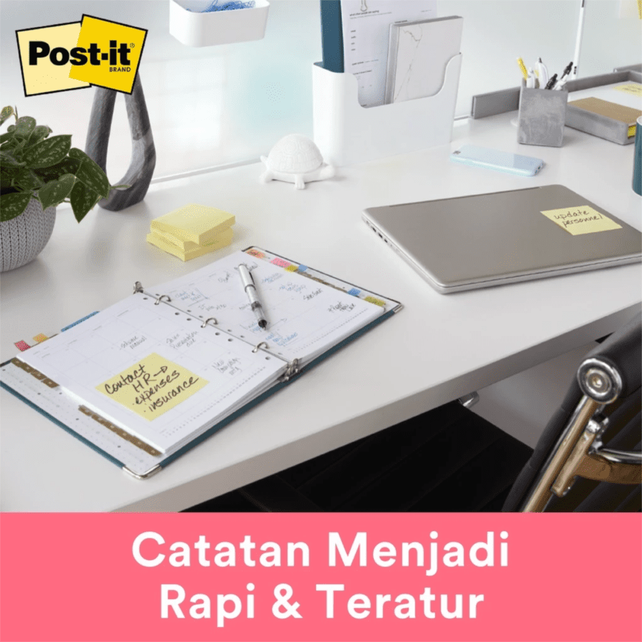 3M Post-it Original Notes Canary Yellow Sticky Notes 3in x 3in 100 Lembar 1pack