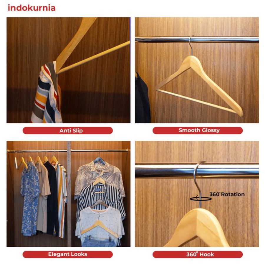Hanger Anak Palang Natural 1pcs