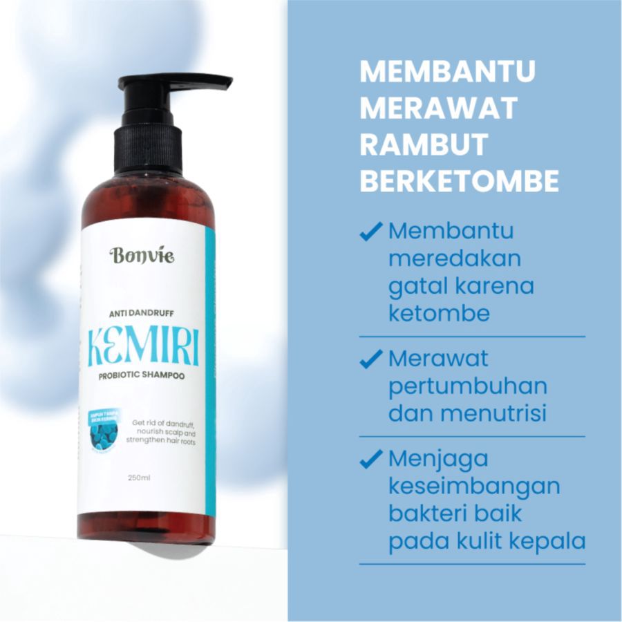 Bonvie Kemiri Probiotic Anti Dandruff Shampoo 250ml