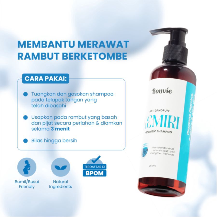 Bonvie Kemiri Probiotic Anti Dandruff Shampoo 250ml