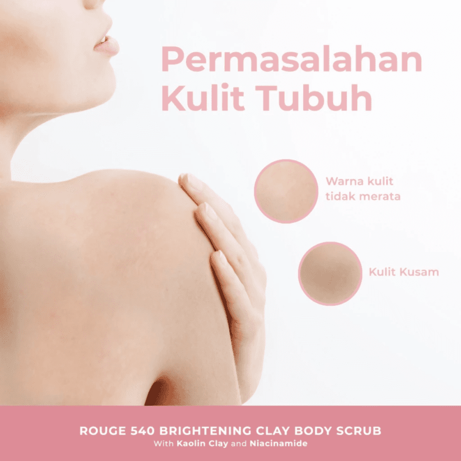 Grace and Glow Rouge 540 Brightening Clay Body Scrub 220gram