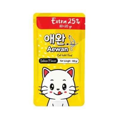 Aewan Salmon Makanan Kucing Basah