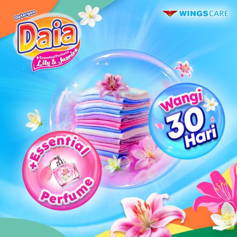 Daia Essential Parfume Lily & Jasmine Deterjen Bubuk 1400gram