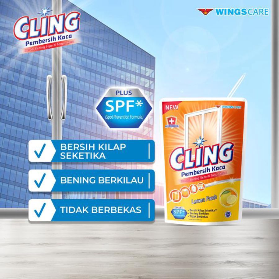 Cling Citrus Fresh Pembersih Kaca 400ml